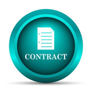 Sözleşme simgesi. Beyaz arka plan üzerinde Internet düğmesi