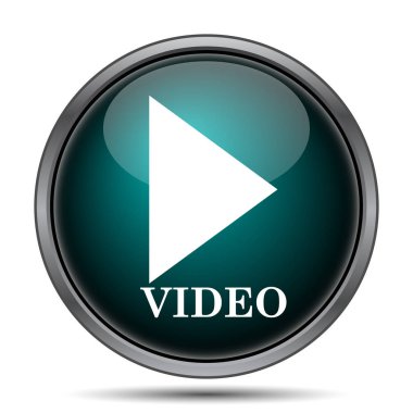 Video oynatımını simgesi. Beyaz arka plan üzerinde Internet düğmesi