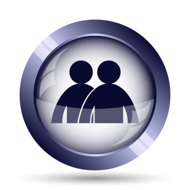 Forum simgesi. Beyaz arka plan üzerinde Internet düğmesi