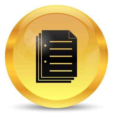 Belge simgesi. Beyaz arka plan üzerinde Internet düğmesi