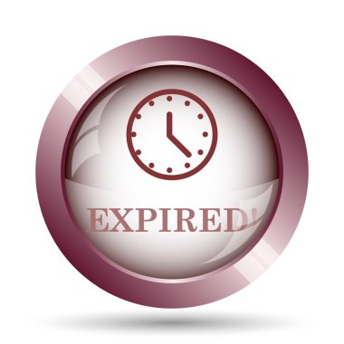 Süresi dolan simgesi. Beyaz arka plan üzerinde Internet düğmesi