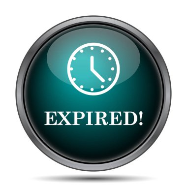 Süresi dolan simgesi. Beyaz arka plan üzerinde Internet düğmesi