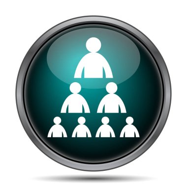 Kuruluş grafiği ile insanlar kutsal kişilerin resmi. Beyaz arka plan üzerinde Internet düğmesi