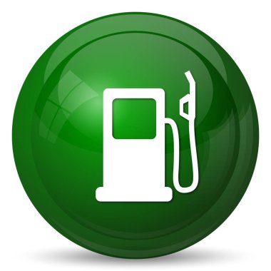 Gaz pompası simgesi. Beyaz arka plan üzerinde Internet düğmesi