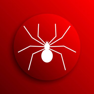 Örümcek simgesi. Beyaz arka plan üzerinde Internet düğmesi