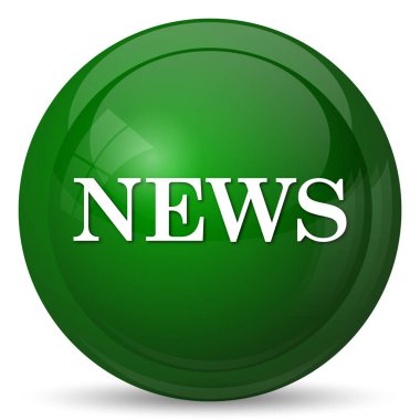 Haber simgesi. Beyaz arka plan üzerinde Internet düğmesi