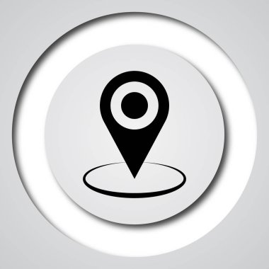 PIN konumu simgesi. Beyaz arka plan üzerinde Internet düğmesi