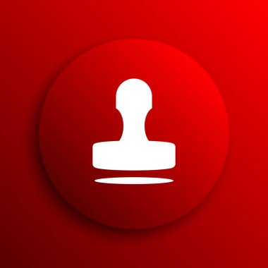 Damga simgesi. Beyaz arka plan üzerinde Internet düğmesi