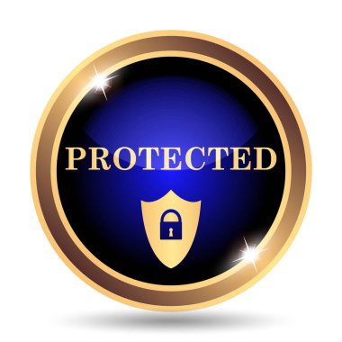 Korumalı simgesi. Beyaz arka plan üzerinde Internet düğmesi