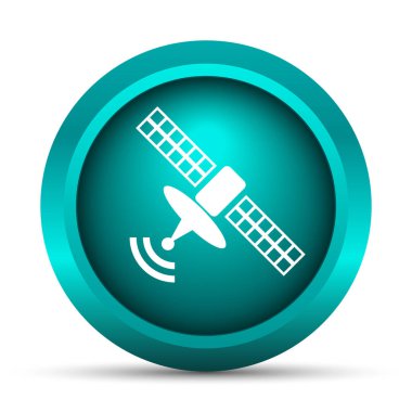 Anten simgesi. Beyaz arka plan üzerinde Internet düğmesi