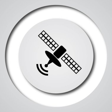 Anten simgesi. Beyaz arka plan üzerinde Internet düğmesi