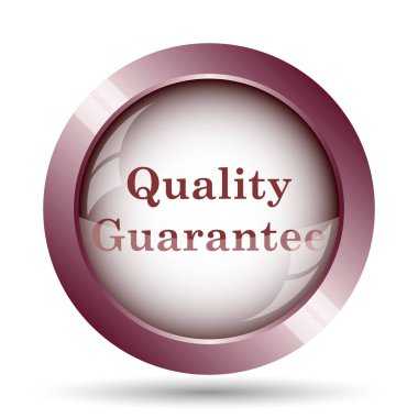 Kalite garantisi simgesi. Beyaz arka plan üzerinde Internet düğmesi