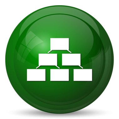 Kuruluş şeması simgesi. Beyaz arka plan üzerinde Internet düğmesi