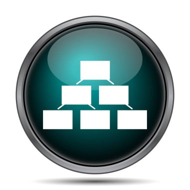 Kuruluş şeması simgesi. Beyaz arka plan üzerinde Internet düğmesi