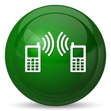 İletişim simgesi. Beyaz arka plan üzerinde Internet düğmesi