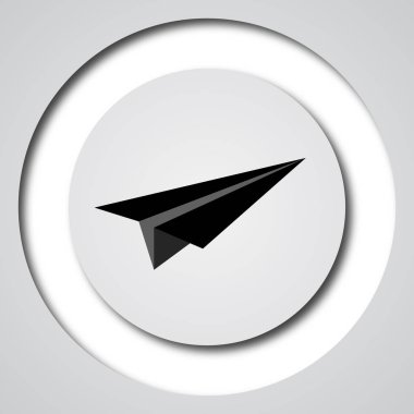 Kağıt Uçak simgesi. Beyaz arka plan üzerinde Internet düğmesi