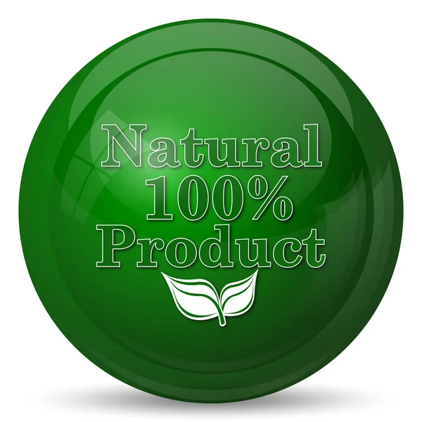 100 Percent Natural Product Icon Internet Button White Background — Stock Photo, Image