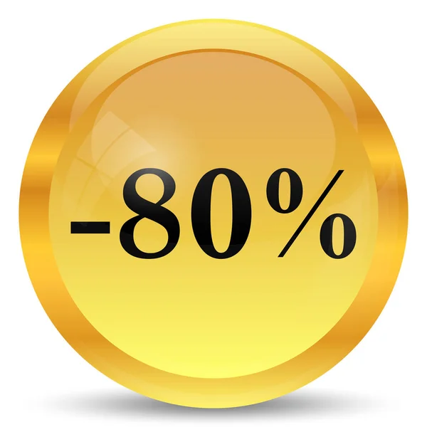 Відсотків Знижка Значок Інтернет Кнопки Білому Тлі — стокове фото