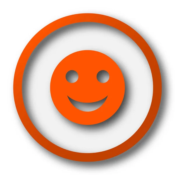 Smiley Icoon Internet Knop Witte Achtergrond — Stockfoto