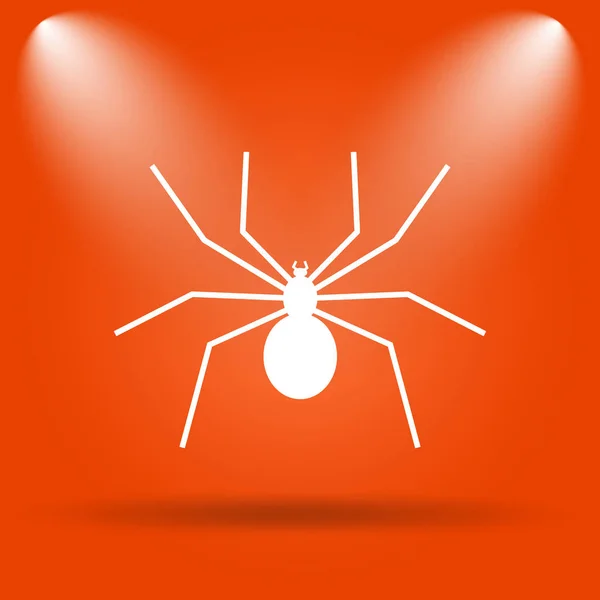 Spider Icon Internet Button Orange Background — Stock Photo, Image