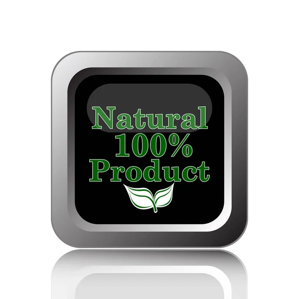 100 Percent Natural Product Icon Internet Button White Background — Stock Photo, Image