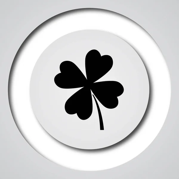 クローバー アイコン 白い背景の上のインター ネット ボタン — ストック写真