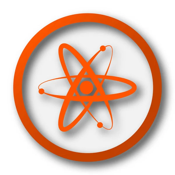 Het Pictogram Van Atomen Internet Knop Witte Achtergrond — Stockfoto