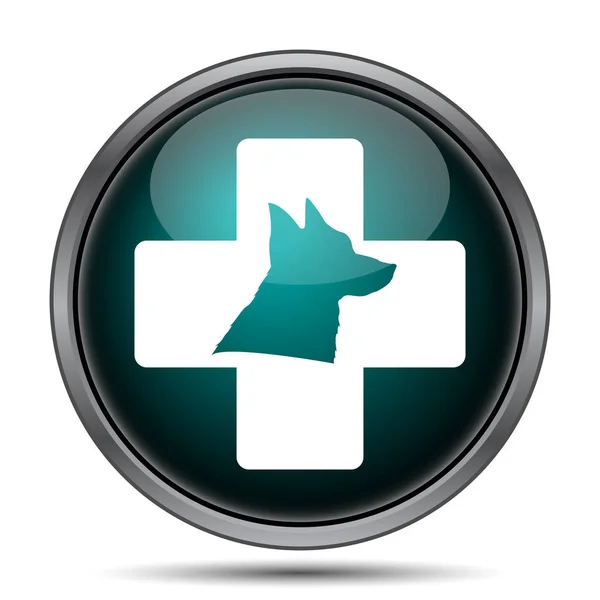 獣医のアイコン 白い背景の上のインター ネット ボタン — ストック写真