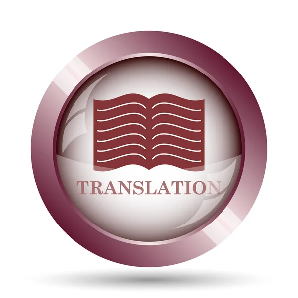 Translation book icon. Internet button on white background