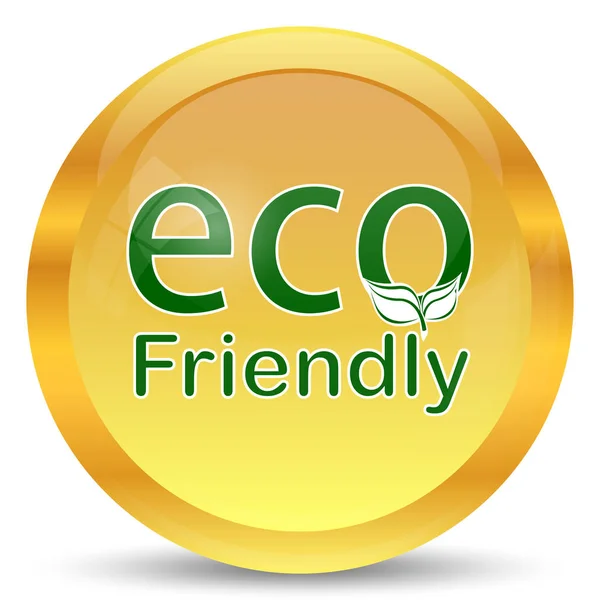 Eco Friendly Icon Internet Button White Background — Stock Photo, Image