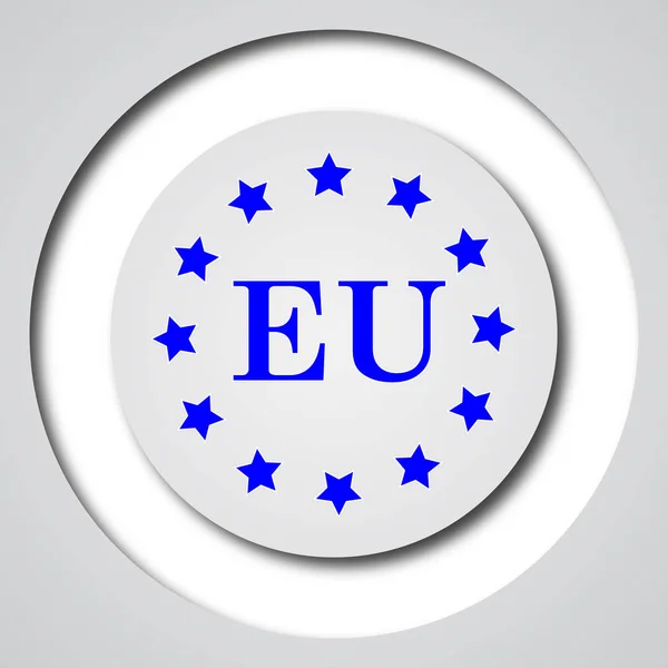 European Union Icon Internet Button White Background — Stock Photo, Image