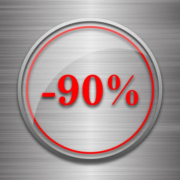 Percent Discount Icon Internet Button Metallic Background — Stock Photo, Image