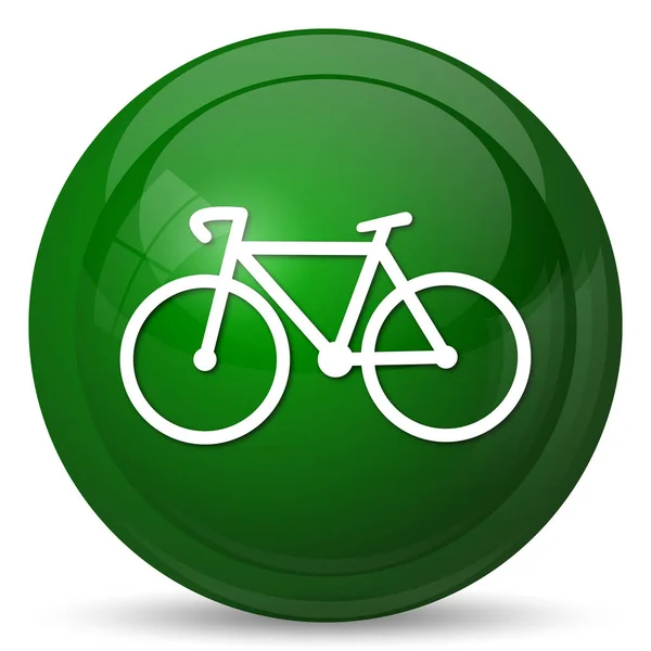 自転車のアイコン 白い背景の上のインター ネット ボタン — ストック写真