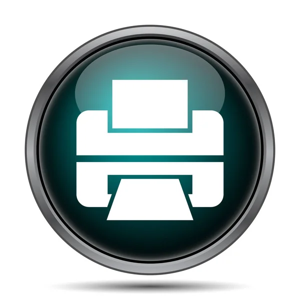 Printer Icon Internet Button White Background — Stock Photo, Image