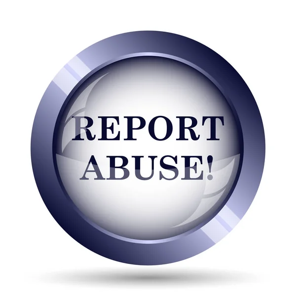 Report abuse icon. Internet button on white background