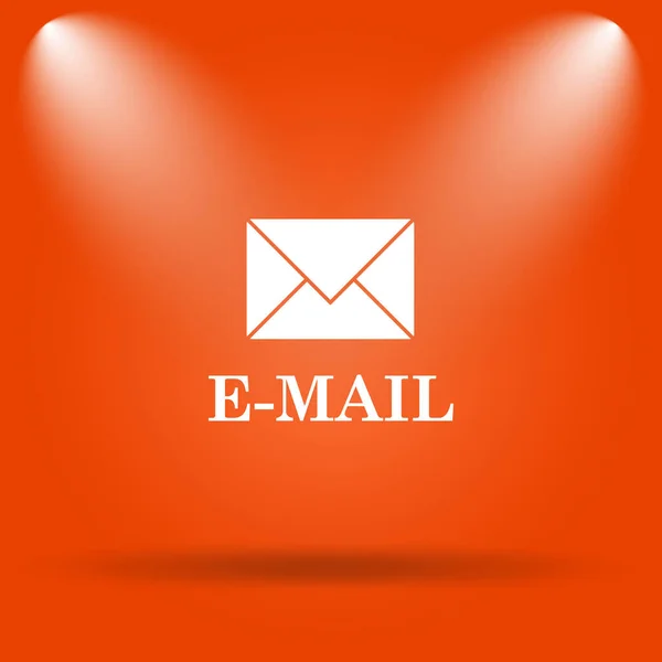 Mail Icon Internet Button Orange Background — Stock Photo, Image