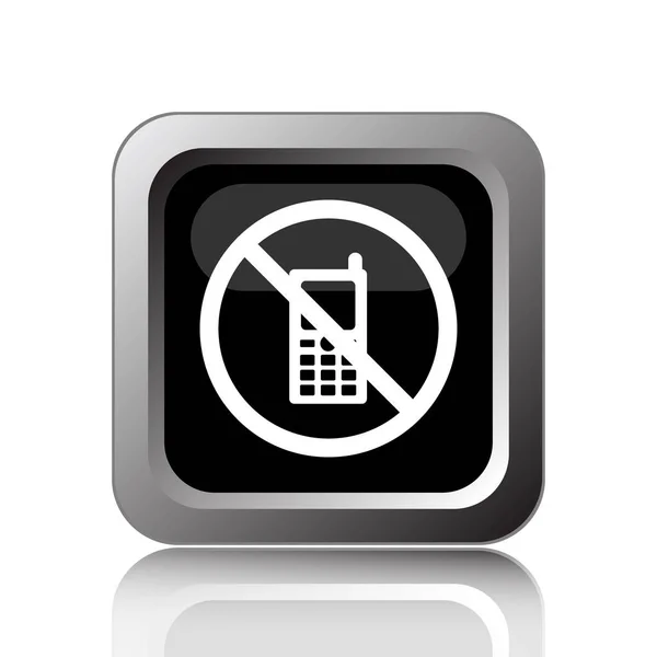 Mobile Phone Restricted Icon Internet Button White Background — Stock Photo, Image