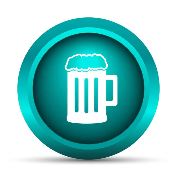 Beer icon. Internet button on white background