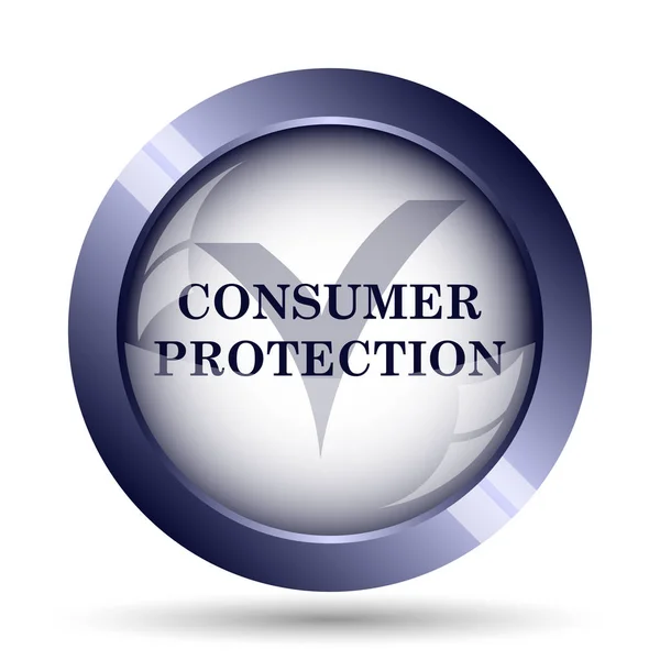 Consumer protection icon. Internet button on white background