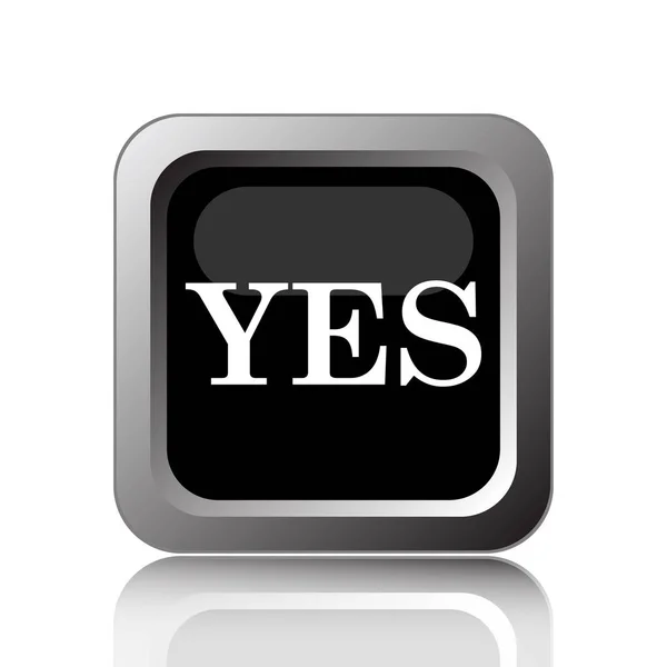 Yes Icon Internet Button White Background — Stock Photo, Image