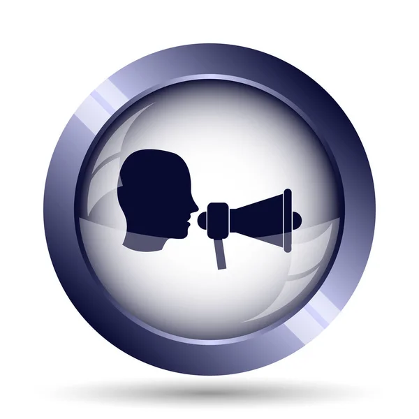 Megaphone Icon Internet Button White Background — Stock Photo, Image