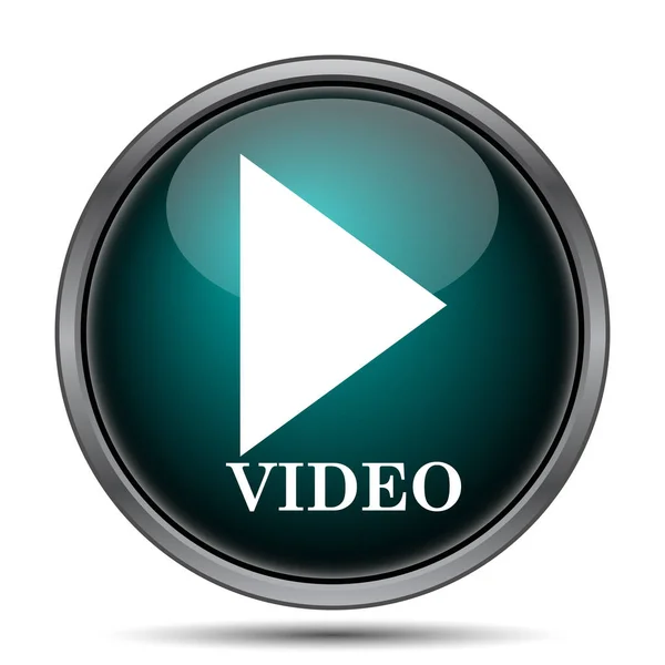 Εικονίδιο Αναπαραγωγής Βίντεο Κουμπί Internet Άσπρο Φόντο — Φωτογραφία Αρχείου