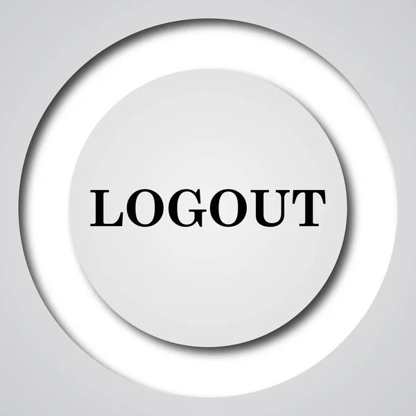 Logout Pictogram Internet Knop Witte Achtergrond — Stockfoto