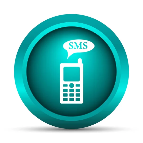 Sms Icon Internet Button White Background — Stock Photo, Image