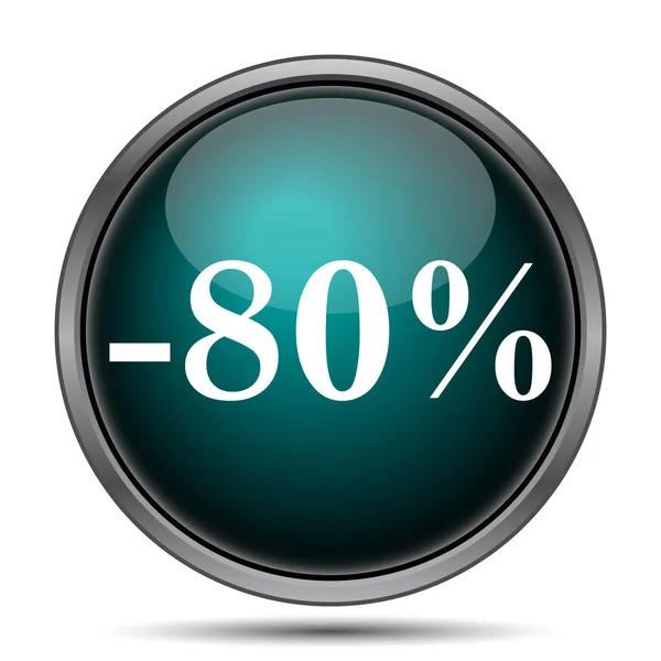 Percent Discount Icon Internet Button White Background — Stock Photo, Image