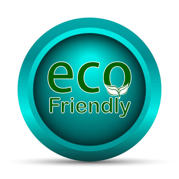Eco Friendly icon. Internet button on white background