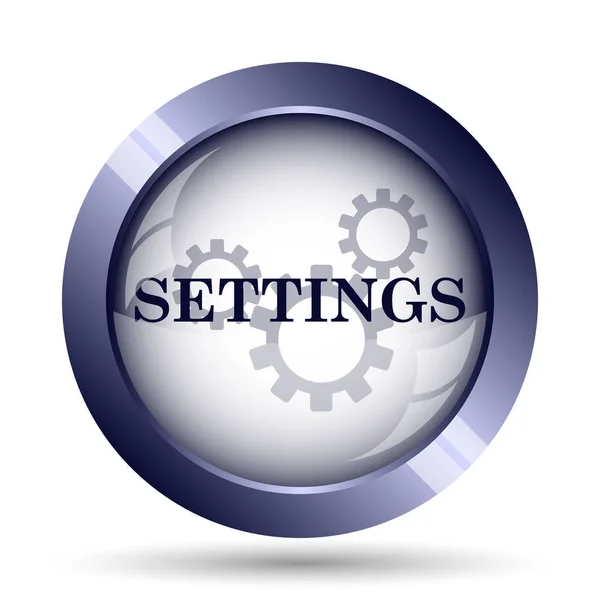 Settings Icon Internet Button White Background — Stock Photo, Image