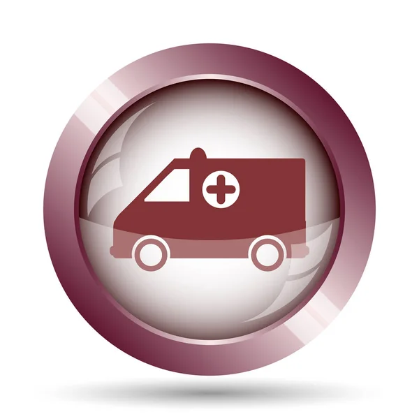 Krankenwagen Symbol Internet Taste Auf Weißem Hintergrund — Stockfoto