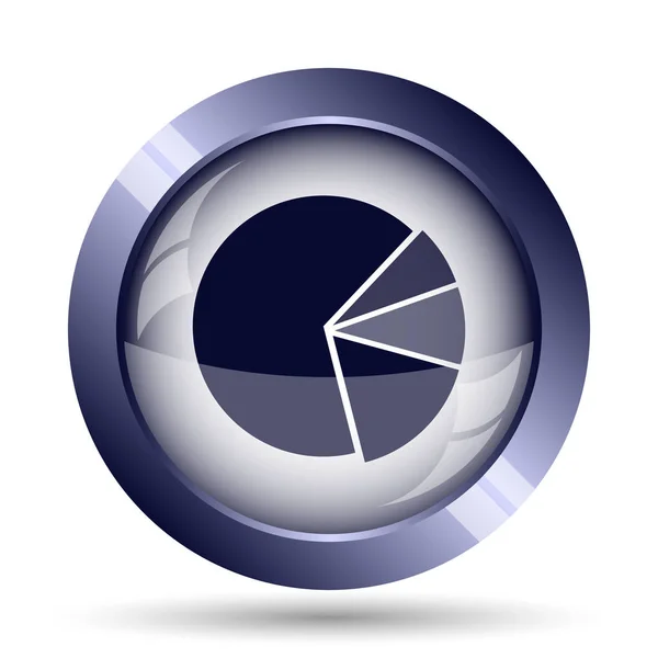 Chart Pie Icon Internet Button White Background — Stock Photo, Image