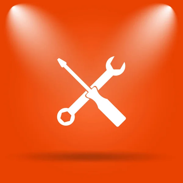 Tools Icon Internet Button Orange Background — Stock Photo, Image